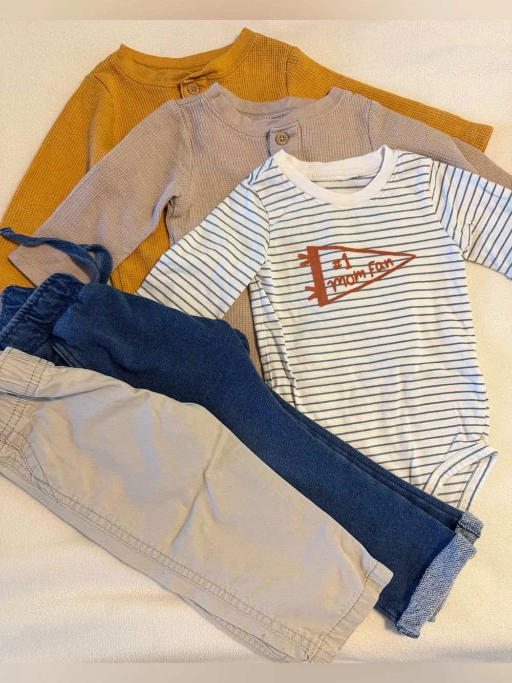 Huge Lot Baby Boy Cool Weather 6-18M Pants Tops 33 pcs Carter’s Old Navy